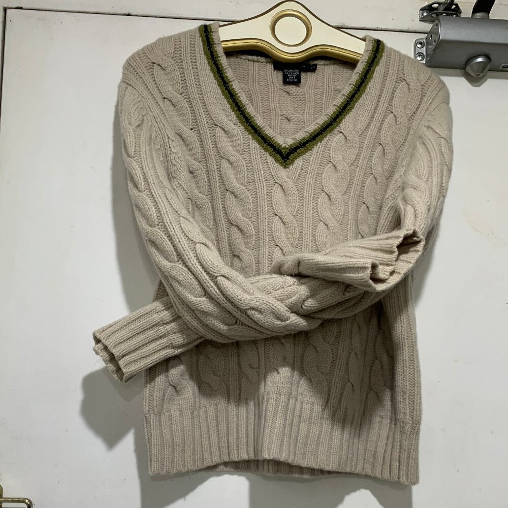 CLUB MONACO VINTAGE CABLE KNIT SOFT WOOL SWEATERS SIZE L